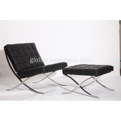 Luxury Leather Lounge Chairs Barcelona Leather Lounge Chair replica Manufactory